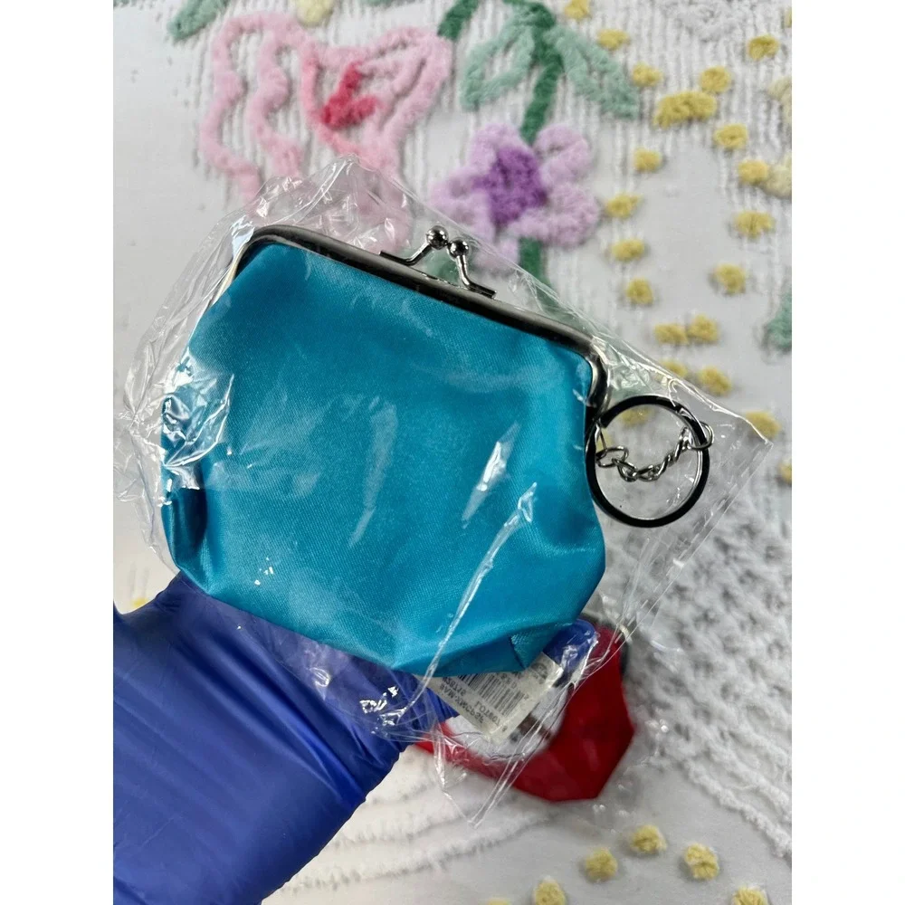 DMM Christmas Coin Purse Keychain Set Snowman Snowflake Sequin Kiss Lock 2 Pack